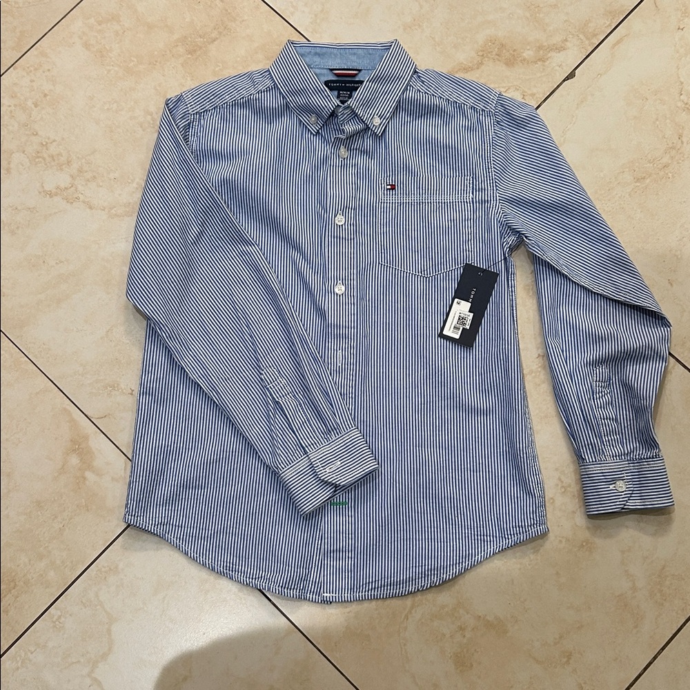 Tommy Hilfiger Button Up Kids Striped Shirt